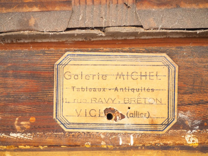 Antoine CHINTREUIL. (Attribué à). "Enfants au bord de la rivière".  Hu