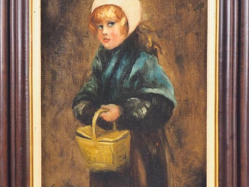 L. HAMEAU. "Les poulbots". Paire d'huiles sur toile, signées en bas à 