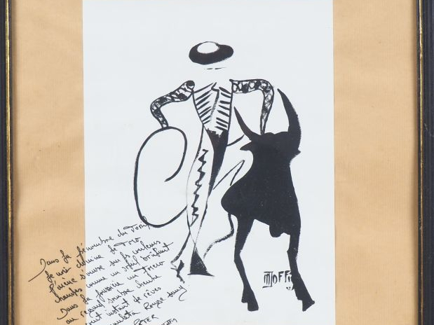 M. JOFFIN (?). "Anda -Luz", Acrylique sur papier, accompagnée d'un poè