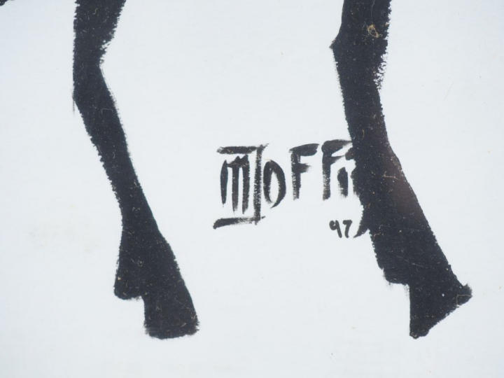 M. JOFFIN (?). "Anda -Luz", Acrylique sur papier, accompagnée d'un poè