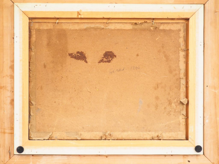 MASSON. "Paris, place de la Madeleine". Huile sur carton, signée en ba