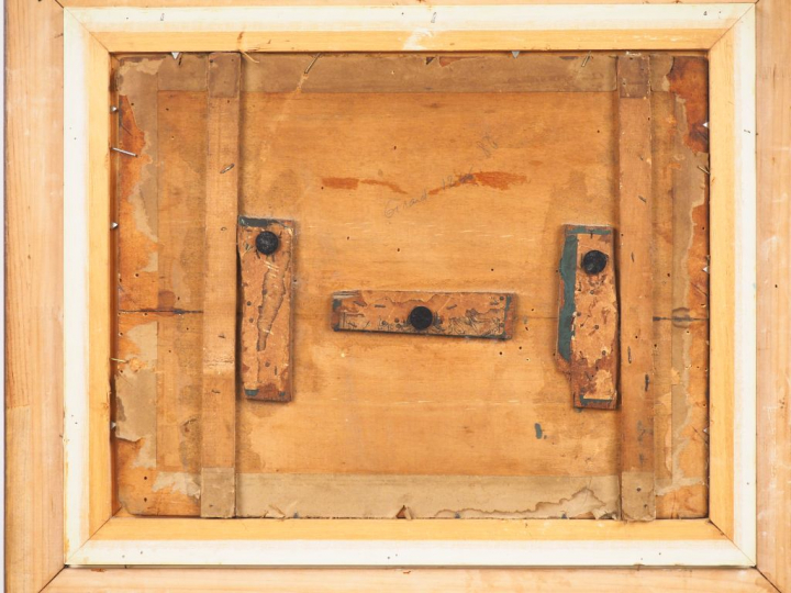 MASSON. "Paris, place Vendôme". Huile sur panneau, signée en bas à gau