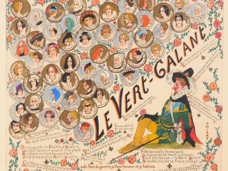 Vente aux enchères Paul MIRAT. "Le vert galant". Aquarelle monogrammée. Dim. (à vue) : 45