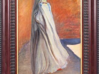 Vente aux enchères Fritz MÜLLER (1867-1926). "Femme de Bou-Saâda". Huile sur toile, signé