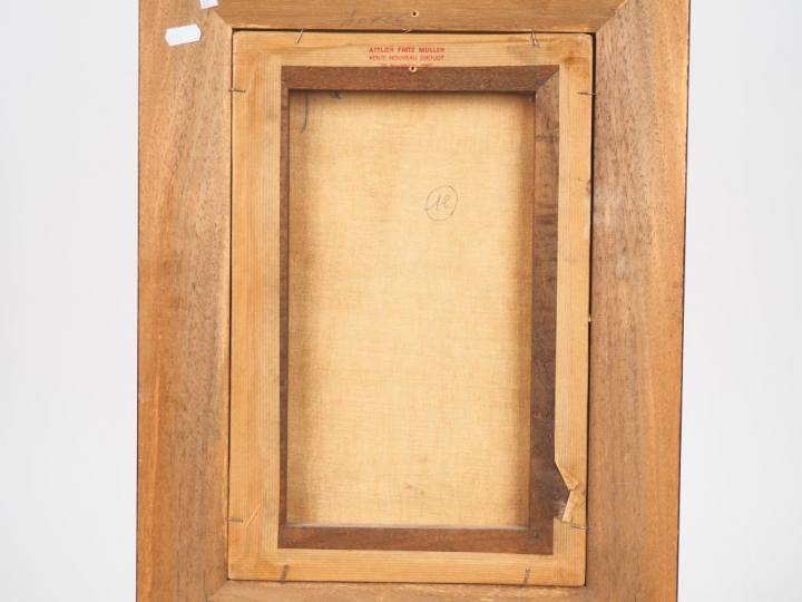 Fritz MÜLLER (1867-1926). "Femme de Bou-Saâda". Huile sur toile, signé