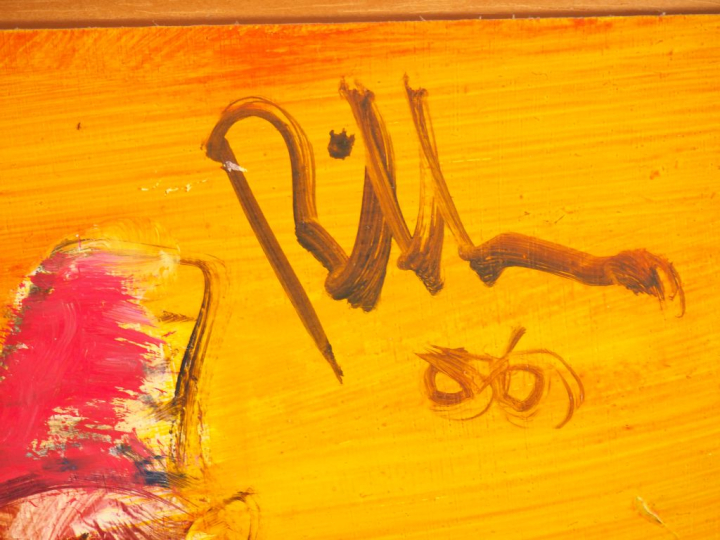 Jean Paul PARVILLERS.   "échange de verres, de vers et de notes". Huil