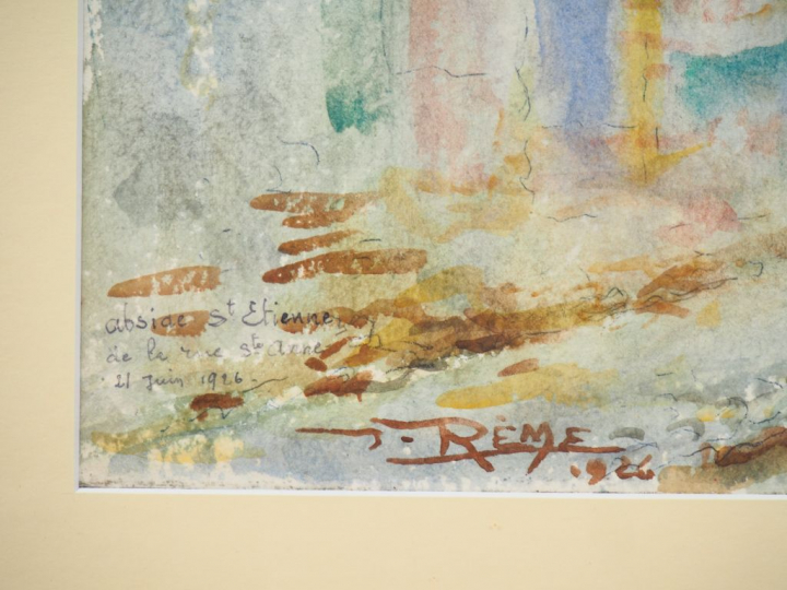 REME. "Abside de la cathédrale Saint Etienne depuis la rue Saint Anne 