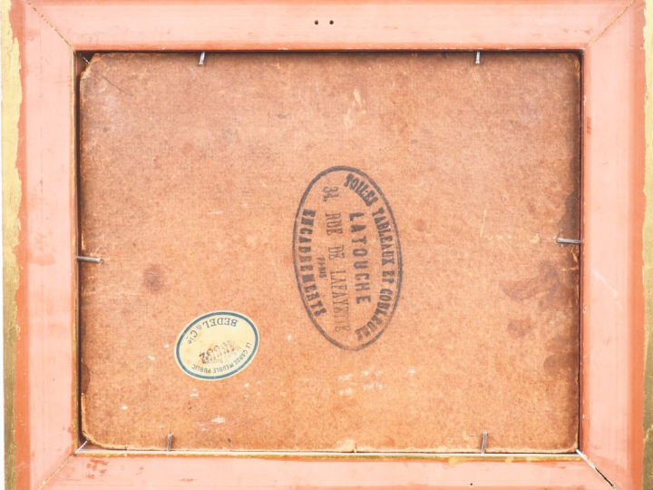 F. de ROSE. "Saint Brieuc". Huile sur carton, signée en bas à droite e