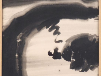 Vente aux enchères T'ANG HAYWEN. "Composition". Aquarelle. Dim. 70 x 50 cm.  Provenance :