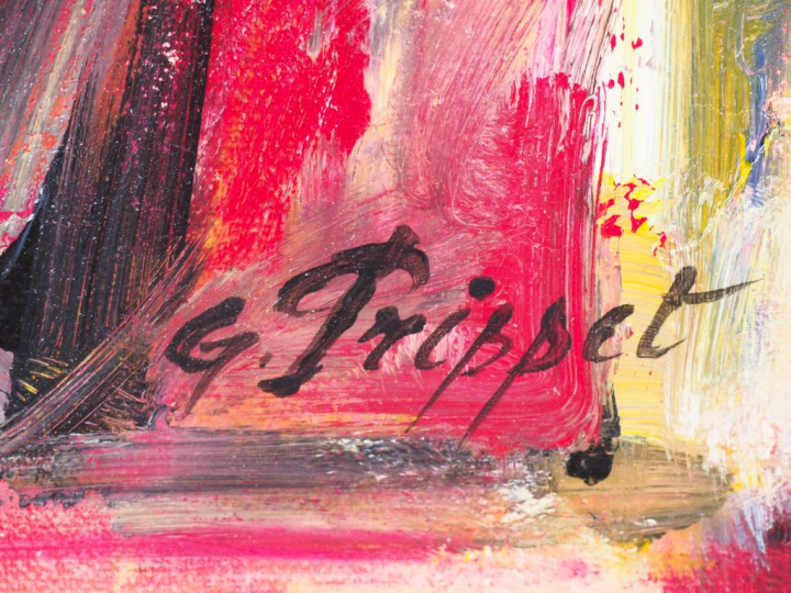 G. TRIPPET. "El torero". Huile sur toile, signée en bas à droite. Dim.