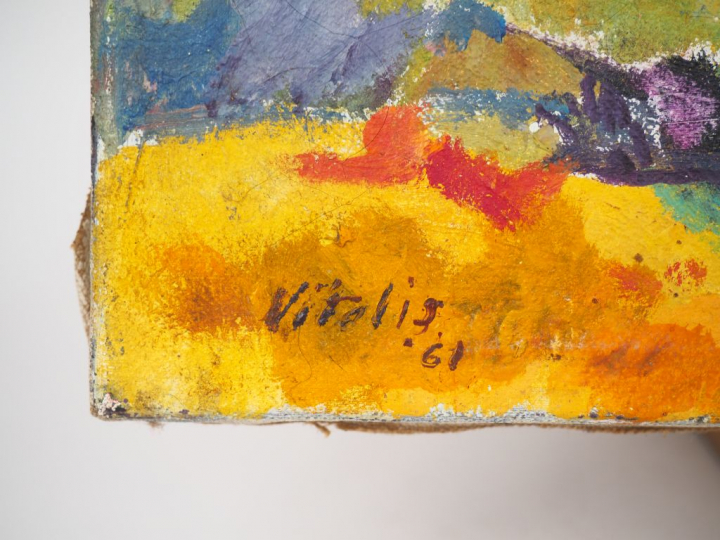 Macario VITALIS. "la baie des Curés, Plestin les grèves en Bretagne" H