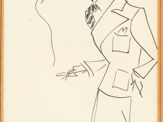 XIM. "le playboy" Dessin à la plume signé en bas à droite. Dim. (à vue