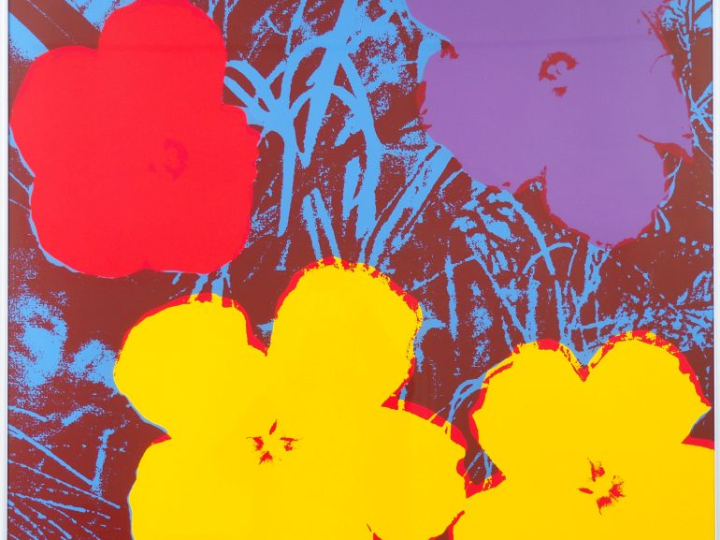 Andy WARHOL.  "Fleurs". Impression en couleur. Published by Sunday by 