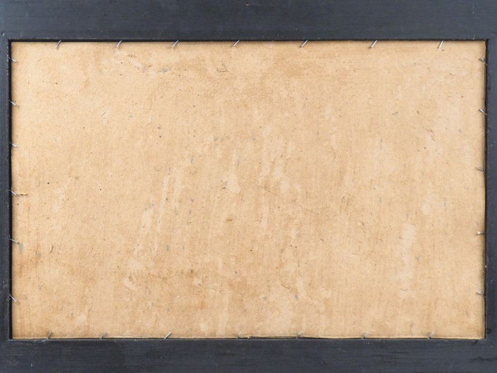 Ecole Napolitaine XIXème. "Eruzione a Napoli del 1834". Aquarelle goua