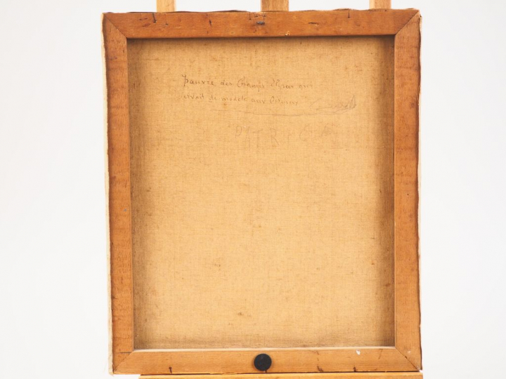 Ecole française XIXème. "Portrait d'homme à la barbe blanche". Huile s