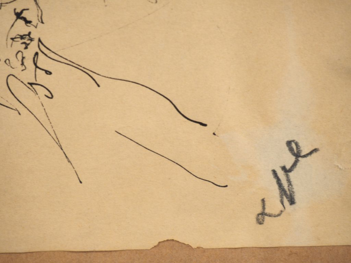 Ecole française XXème. "Etudes de matador". 6 dessins dans un même enc