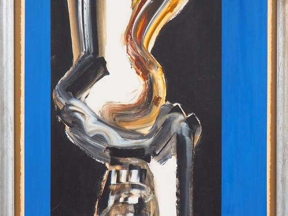 Ecole américaine contemporaine. "The Great Snake". Huile sur isorel, s