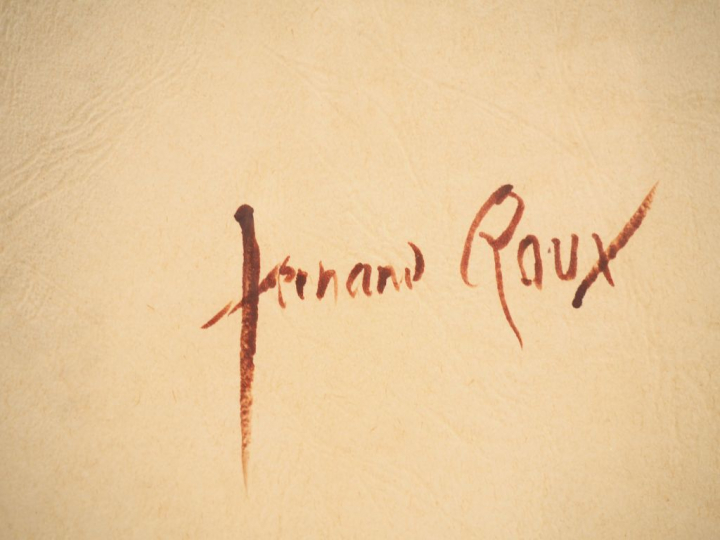 Fernand ROUX. "Picador". Dessin en couleur signé en bas. Dim. 69 x 99 