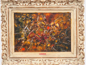 Vente aux enchères Fernand ROUX. "Emaux et camées". Technique mixte signée en bas, titrée