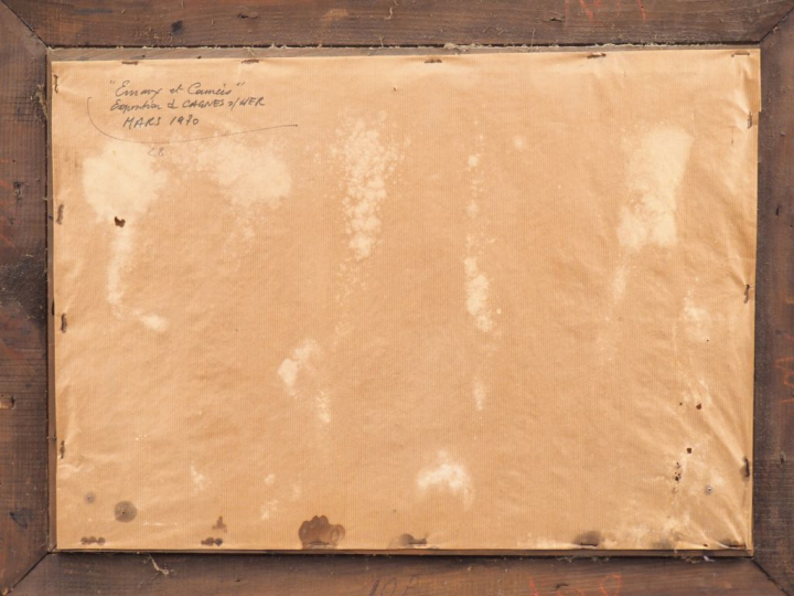 Fernand ROUX. "Emaux et camées". Technique mixte signée en bas, titrée