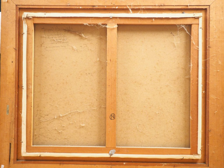 Fernand ROUX. "Le cinquième toro". Huile sur toile, signée en bas à dr