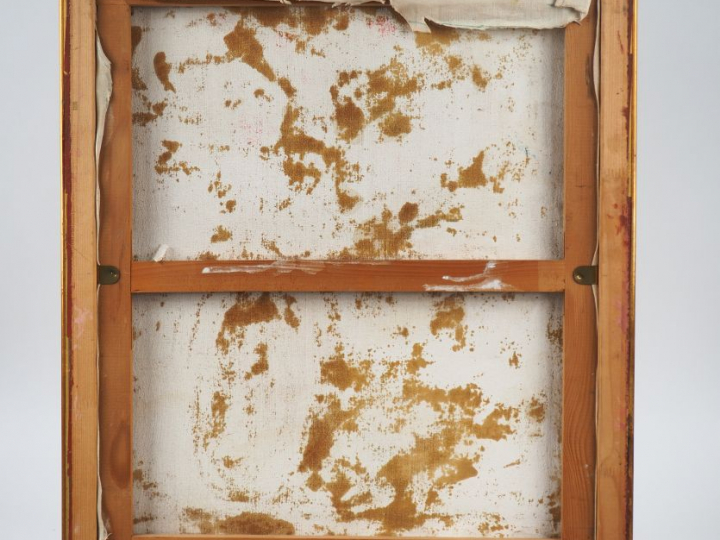 Fernand ROUX. "Bouquet de fleurs dans un vase". Huile sur toile, signé