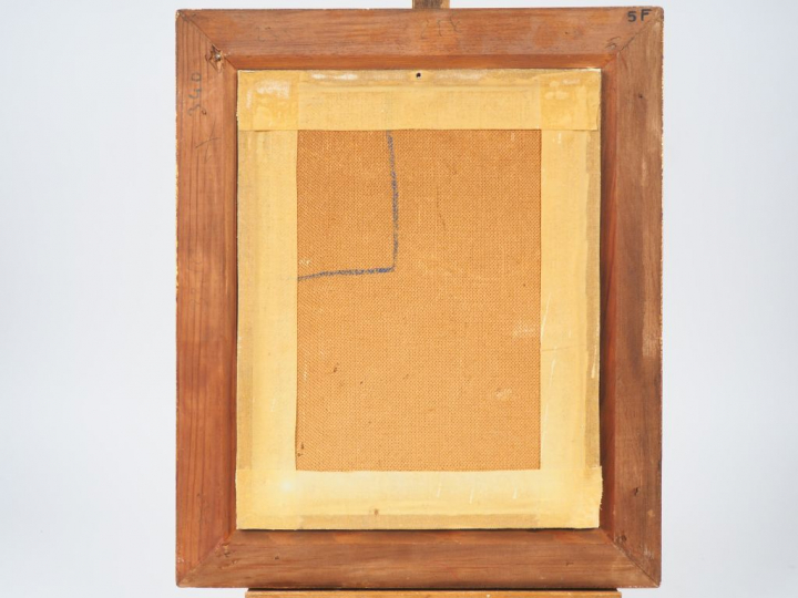 Fernand ROUX. "Nature morte aux fleurs". Huile sur isorel, signée en b