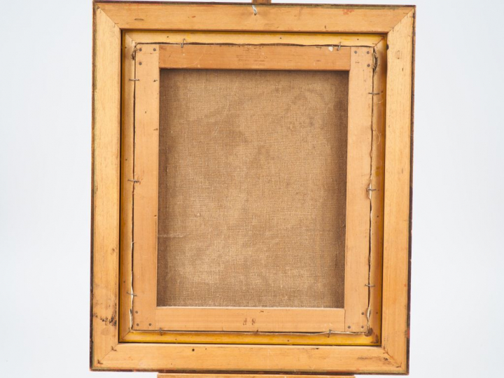 Fernand ROUX. "Le Christ portant la croix". Huile sur toile, signée en