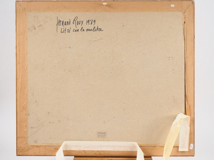 Fernand ROUX. "Litzi con la muleta". Dessin, signé en bas à droite, ti