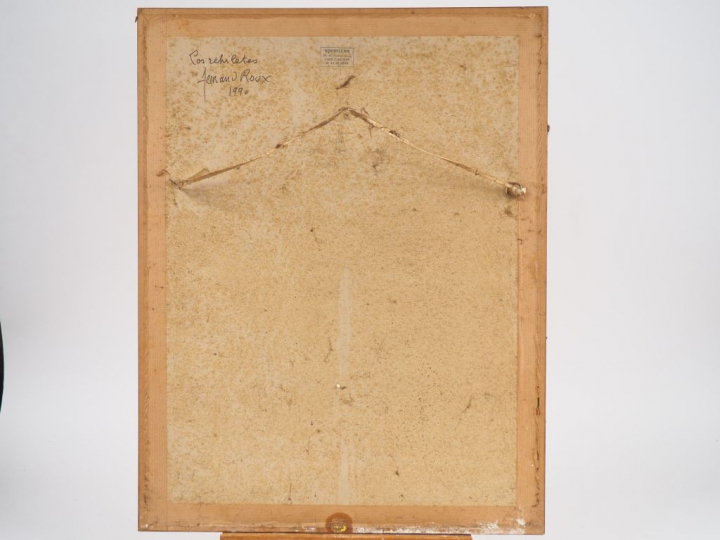 Fernand ROUX. "Los rehiletes". Aquarelle, signée en bas à droite. Dim.