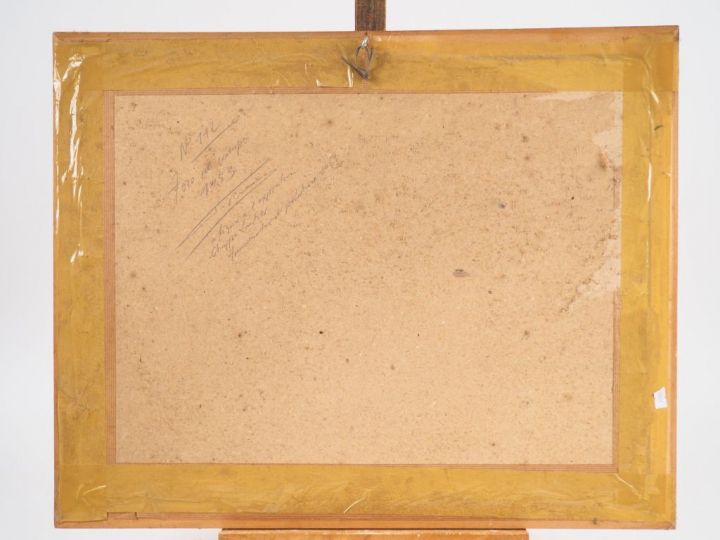 Fernand ROUX. "Toro bravo". Aquarelle, signée en bas à droite. Dim. 25