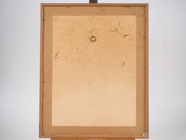 Fernand ROUX. "Portrait de jeune fille en pied". Lithographie numéroté