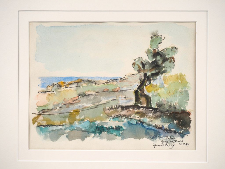 Fernand ROUX. "Palma". Aquarelle, signée en bas à droite et datée 1966
