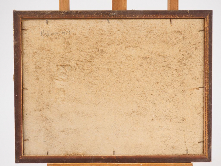 Fernand ROUX. "Vue de village". Aquarelle, signée en bas à droite. Dim