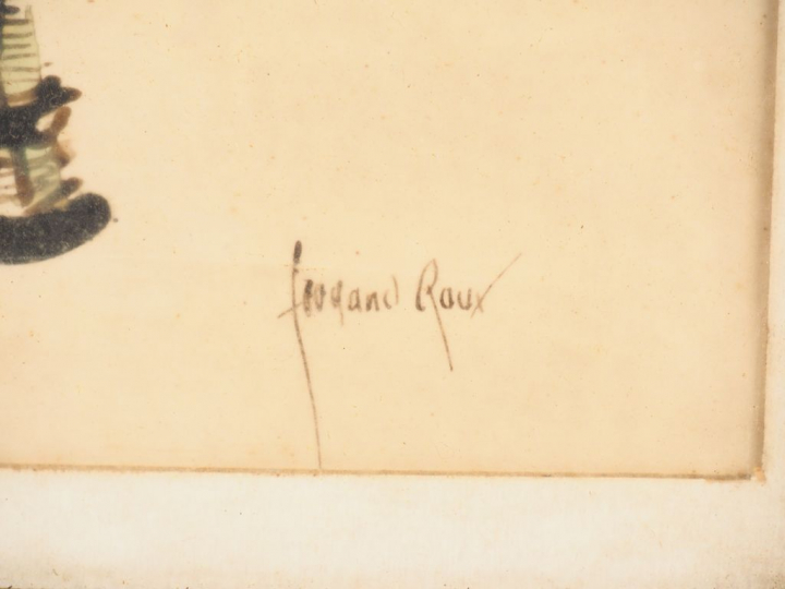 Fernand ROUX. "Soliflore". Aquarelle, signée en bas à droite. Dim. (à 