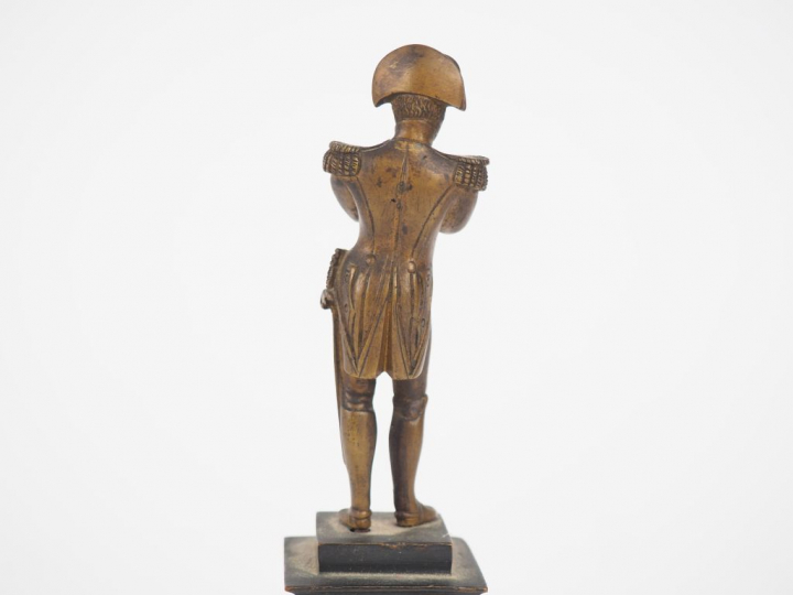 Sujet en bronze XIXème, double patine, "portrait de Napoléon en pied".