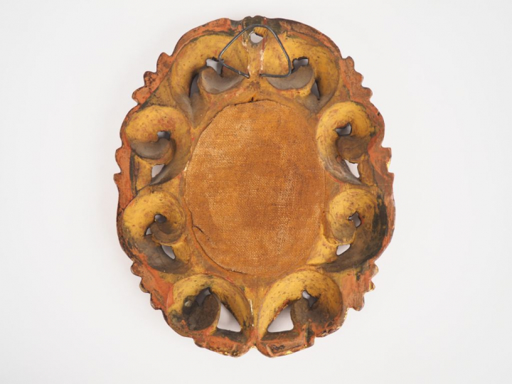 Miniature XIXème "portrait d'homme". Aquarelle monogrammée FD dans son