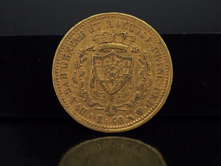 Pièce de 40 Lire or, 1825.   