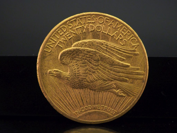 Une pièce de 20 Dollars or, 1924.   