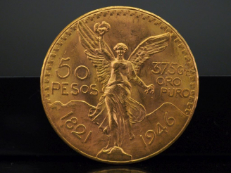 Vente aux enchères Pièce de 50 Pesos or.   
