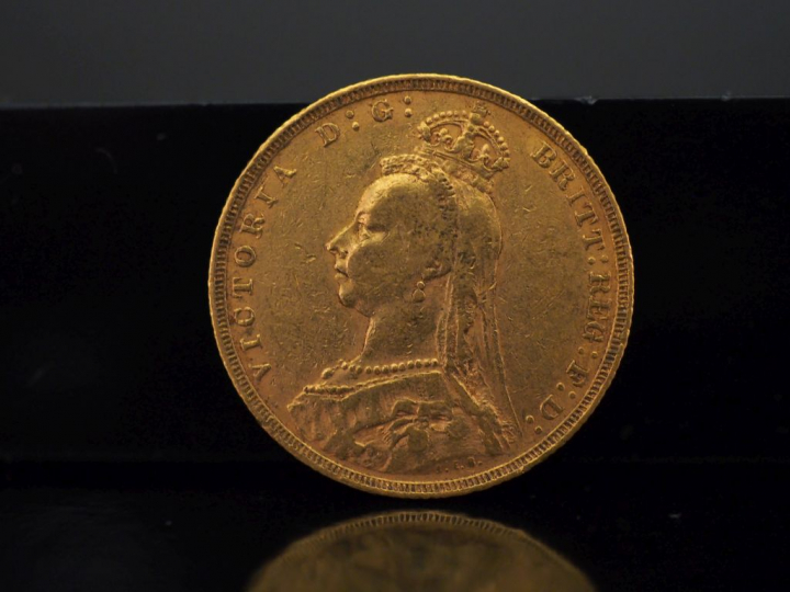 Un Souverain or, Victoria, 1891.   