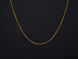 Vente aux enchères Fine chaine en or jaune, maille gourmette.  Long. 48,5 cm Poids. 2,82 