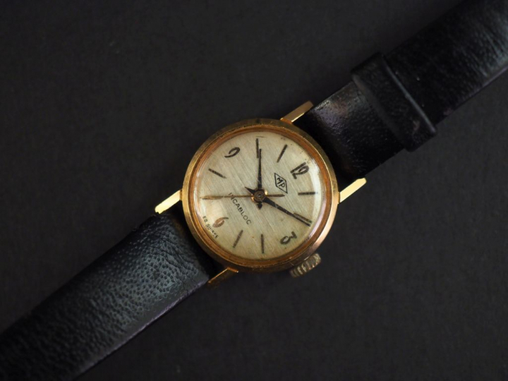 LIP, Incabloc Petite montre bracelet de dame, boitier en or jaune.  Ca