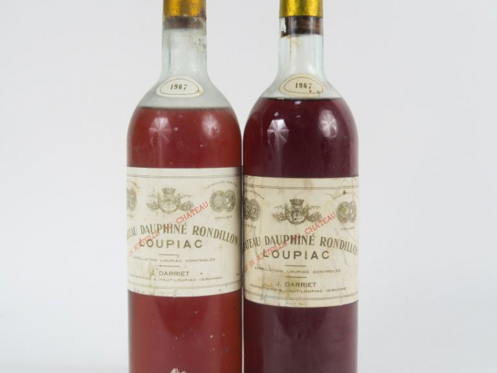 2 BOUTEILLES CHÂTEAU DAUPHINE RONDILLON - 1967 - 1 MEP/1 MEP-BEP