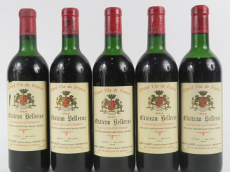 Vente aux enchères 5 BOUTEILLES CHÂTEAU BELLEVUE MONTAGNE ST EMILION - 1964 - 2 LB/2 HEP/