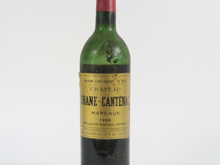 1 BOUTEILLE CHÂTEAU BRANE CANTENAC GCC MARGAUX - 1969 - VIDANGE/CAPS A