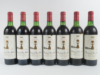 Vente aux enchères 7 BOUTEILLES CHÂTEAU CLERC MILON CC PAUILLAC - 1980 - 1 BG/4 LB/2 LB-H