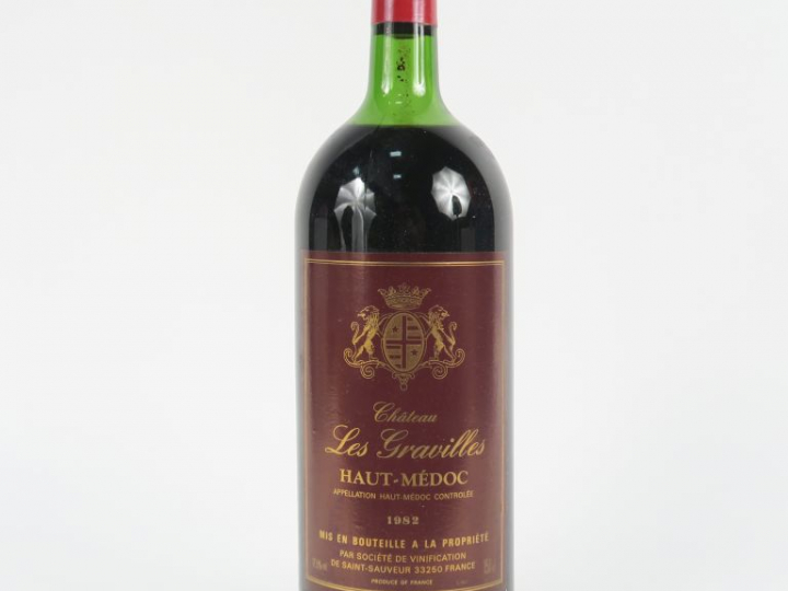 1 MAGNUM CHÂTEAU LES GRAVILLES HAUT MEDOC - 1982 - HEP