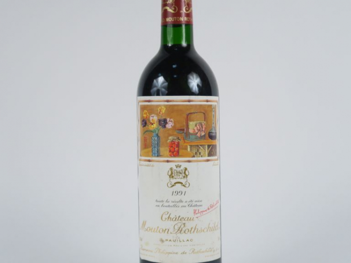 1 BOUTEILLE CHÂTEAU MOUTON ROTHSCHILD 1er GCC PAUILLAC - 1991 - BG