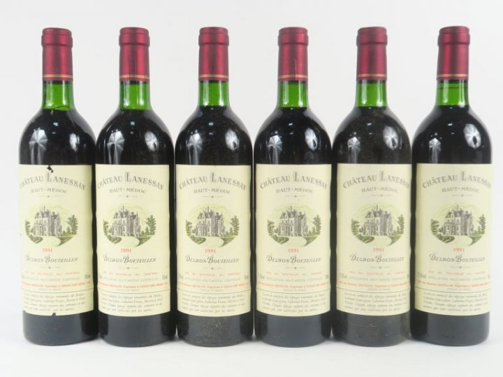 6 BOUTEILLES CHÂTEAU LANESSAN HAUT MEDOC - 1991